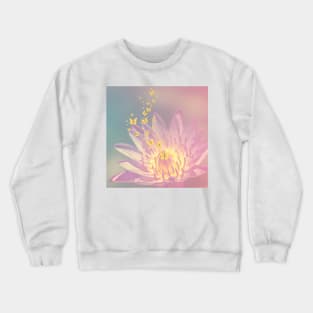 Lotus Flower Butterflies Cute Crewneck Sweatshirt